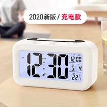 Alarm clock for students with silent bedside luminous simple childrens multi-function digital alarm smart clock table large volume