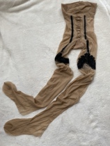 Foreign trade large code T crotch trace-free hand cutting velvet pantyhose anti-hook fake roller hanging stockings