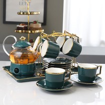 Nordic fruit Teacup Heated teacup Candle tea set Household light luxury afternoon tea Ceramic glass tea set