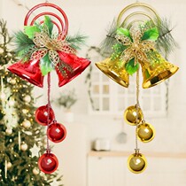 Christmas bell Christmas tree pendants hanging accessories Wall hanging door hanging suspended ceiling decorated with floral ring arrangement of decorative items
