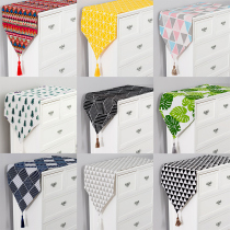 Nordic Table Flags Modern Minimalist Tea Table Tablecloth Strips Table Tea Table Tea Table Cloth Art Shoes Cabinet Cloth Cover Towels