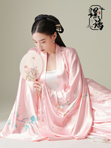 Glazed Original Floral COUNTRY WINDY WEDDING BRIDAL BRIDAL BRIDAL BRIDESMAIDS Ancient Wind Spring Summer New Chinese Bath Robe Sleepwear Hanfu