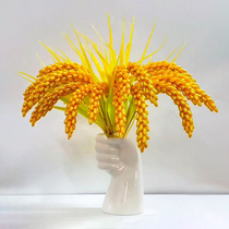 Golden rice ear material bag handmade DIY creative production of wheat ear barley simulation flower decoration weaving decoration