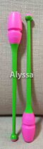 Alyssa artistic gymnastics stick-rubber stick two-color Japanese first 410mm green powder produced in China