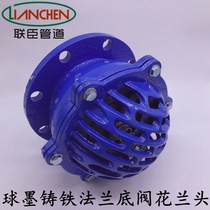 150 flange bottom valve Hualan head water pump bottom valve pumping head muffler bottom valve 200 one-way valve ductile iron baking paint