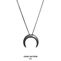 DARK ANTHEM accent DB series string moon European and American trend neutral cool 925 silver men and women necklace plated black gold