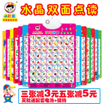 Childrens sound double-sided crystal wall chart full set of literacy baby toys childrens educational pronunciation Enlightenment early learning