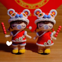 Handmade DIY crochet doll 445 New Years Tiger Hat Girl Chinese electronic illustration tutorial Cute doll small doll