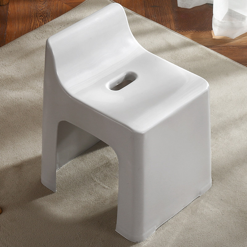 Bathroom bath stool bathroom non-slip back chair plastic living room home small stool bubble feet for shoes stool bench