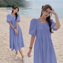 Pregnancy Woman Dress Foreign Trade Discount Store Mall Special Cabinet Withdrawal Cabinet Cut of Cut Mark Womens Dress Clear Cabin Mid-Length Net Red Large Code Dress Dress