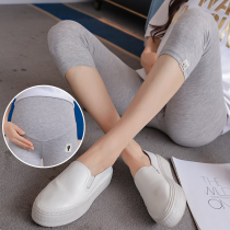 Foreign trade discount shopping mall counter to withdraw cabinet cut womens womens thin casual rest Capri pants Slim Leggings