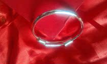 Glossy Silver Bracelet Female Classic Brief Guizhou hand pass on pure silver 999 ancient French silver bracelet Shake Soundnet Red