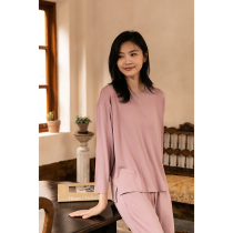 T-shirts cant match the comfort! Mordell silk spring and autumn long sleeve pajamas tops homewear womens plus size
