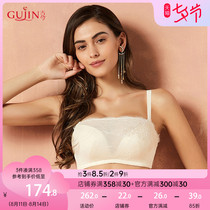 Ancient and modern shopping malls with the same upper and lower thick gathered bandeau mesh small chest bra cover female 0K716