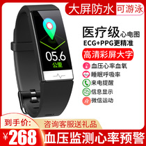 ECG smart bracelet Blood pressure Heart rate Breathing sleep running blood oxygen monitoring watch for the elderly Huawei mobile phone universal