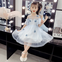 Girls dress 2022 Summer new foreign air CUHK Girl short sleeves Skirt Children Princess Dresses Trendy Long Dresses