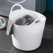 Portable soft plastic can not be broken dirty clothes basket laundry basket dirty clothes storage bucket foot bucket wash foot basin