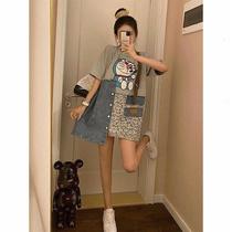  Short-sleeved T-shirt dress womens summer clothes 2021 new design sense niche temperament loose and thin skirt(May