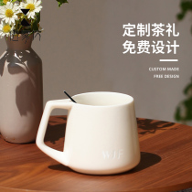Wujia Fang Ceramic Mug with Cover Spoon Household Breakfast Coffee Cup Large Capacity Home Office Tea Cup