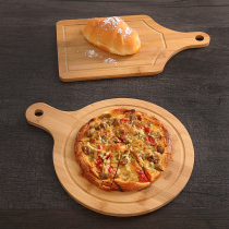 Household paint-free cut bread dessert steak cutting board Japanese plate Western plate Pizza tray Bamboo round pizza board