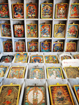 2021 Qinghai pure mineral plant paint cloth hand-painted twelve Zodiac life Buddha portable thangka live