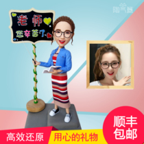 Clay figurine custom soft pottery doll wax figure hand-held decoration diy wedding gift photo customized personality doll