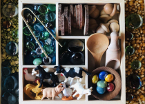 Reggio Waldford Montesserian Early Education Box thinker tray Open Material Box Sensory Basin