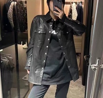 Netred with the same fur fur shirt female tie-up single button fashionable sheep fur coat