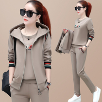 Sportswear Three sets of womens spring autumn 2022 new fashion sportswear The slim necropolis Machia Korean version casual suit