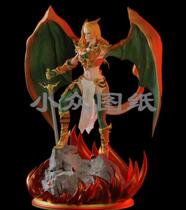 D000627 fire-breathing dragon girl figure CharizarGirl3D printing model STL hand-held high-precision material file