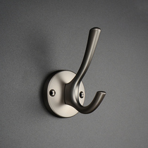 Clothes hook wall hanging wall coat hook gold single hook metal black wardrobe shoe cabinet clothes hook punching sheet