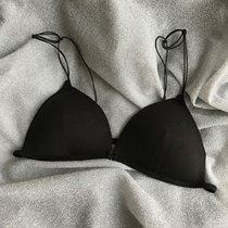 Ultra-thin underwear without steel rims breathable French bra no trace triangle cup beautiful back thin shoulder strap sexy summer bra