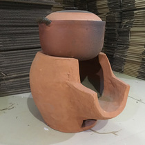 Handmade firewood mud stove soil restaurant restaurant stew meat simmering vegetable stove charcoal stove hot pot Earth stove nostalgic tableware commercial