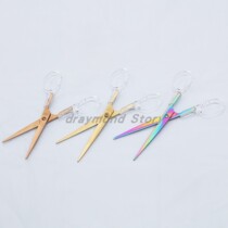 (Dream Story) Acrylic scissors stationery students Office color metal ribbon-cutting scissors high-grade