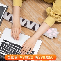 Cute cartoon cat claw plush elbow hand pillow nap game keyboard hand holder wrist pad desk wrist pad