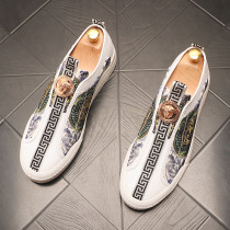 2022 NEW FASHION TRENDS PRINTED CASUAL SHOES COVER FOOT INNER HEIGHTENING PLATE SHOES SPRING BREATHABLE 100 LAP LITTLE WHITE SHOES