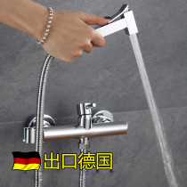All copper toilet spray gun wash butt flusher hot and cold washer set toilet women wash high pressure faucet