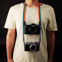 cam-in camera strap cotton woven art retro Sony Fuji shoulder buckle micro single SLR accessories short hanging neck rope