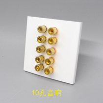 86 type Speaker terminal ten-hole sound Seat 5 sets of audio Horn socket 10 speaker panel banana seat