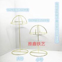 Gold hat rack high and low hat holder display hat stand plating gold hat display rack iron hat holder can be ordered