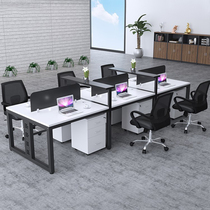 Office furniture card table and chair computer desk combination 4 employees office desk staff desk
