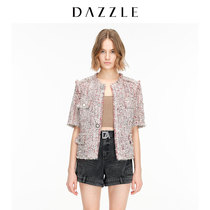 DAZZLE resu 2021 Spring and Autumn New Custom button retro elegant tweed coat female 2D1F4343D