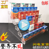 Clinic pharmacy pharmacy drug rack placed multifunctional pharmaceutical shelf condom display rack transparent small shelf