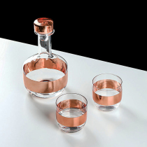 Minimalist Italian light luxury sales office model room whiskey decanter set crystal glass wine bottle ornaments