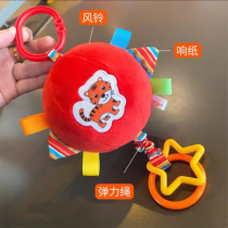 Infant vision training red ball 0-3 months newborn baby visual pursuit red soft cloth ball toy 1 year old