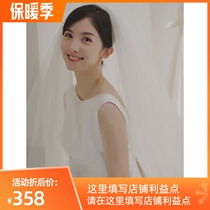 Backless French light wedding dress 2021 New main wedding dress Hepburn style temperament bride senior satin simple long tail