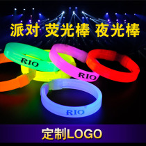 Customized fluorescent stick bracelet glowing stick custom logo annual meeting custom fluorescent bracelet fluorescent stick