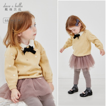 David Bella Child Clothing Girl Sweater Spring Dress New Baby Stitch Cardiovert Children Foreign Air Blouse Long Sleeve Clothes