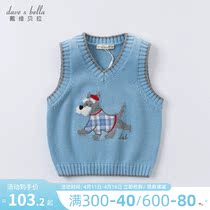 Davibella boys baby clothes boy baby vest boy clothing knitted sweater waistcoat for children waistcoat spring clothing