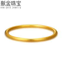 New gold jewelry ancient gold bracelet female 999 pure gold inheritance semi-solid plain ring 3D hard gold wedding can be customized